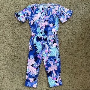 Lilly Pulitzer Girls Mini Maliah Jumpsuit - Giraffic Park